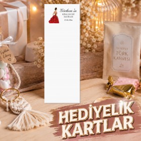Hediyelik Kartı Dik  0505 - Kına, Nişan, Düğün Hediye Kartı