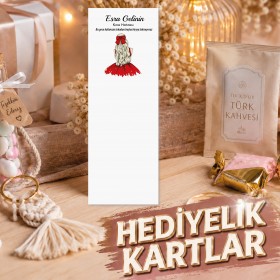 Hediyelik Kartı Dik  0506 - Kına, Nişan, Düğün Hediye Kartı