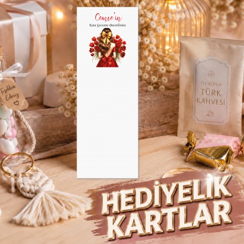 Kına Hediyelikleri Hediyelik Toka Kartı - Yaren Davetiye