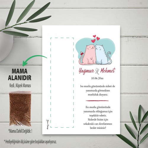 Kedi Ve Köpek Mama Kartı - Yaren Davetiye