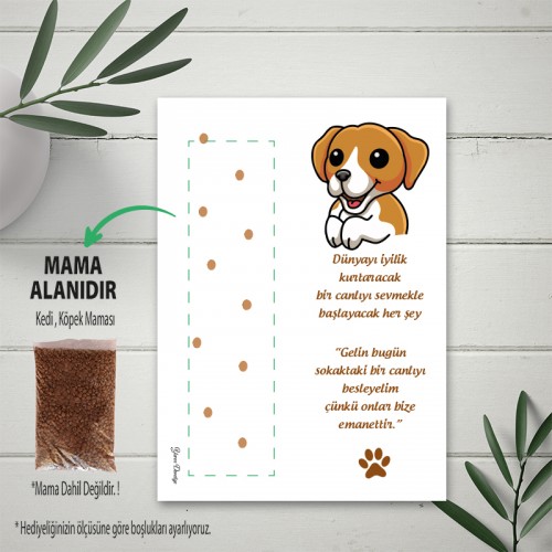 Kedi Ve Köpek Mama Kartı - Yaren Davetiye