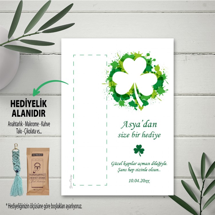 Hediyelik Kartı 0135 - Düğün Hatırası Anahtarlık Kartı