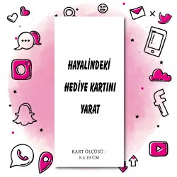 01 - Hediye Kartı (8  x 19  cm) Tasarla