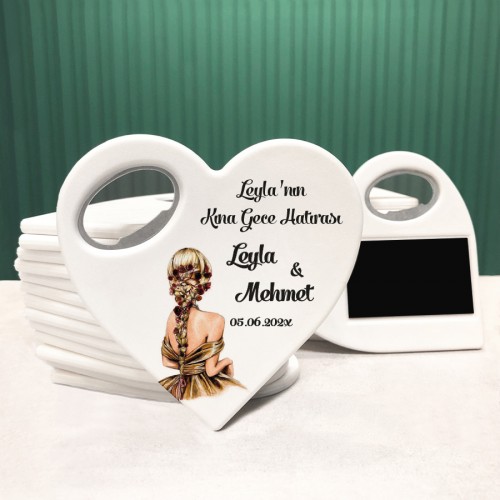 Kalp Açacaklı Magnet 2028 - Yaren Davetiye