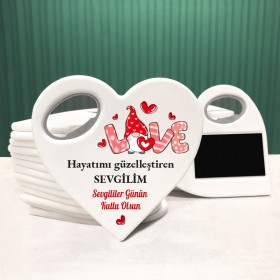 Kalp Açacaklı Magnet 2053 - 14 Şubat Sevgililer Günü Hediyelik Cep Aynası