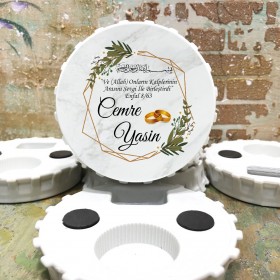 Kapak Magnet Açacaklı 0708 - Yeşil Yapraklı Tasarım