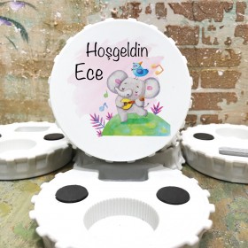 Kapak Magnet Açacaklı 743 - Sevimli Fil Tasarım