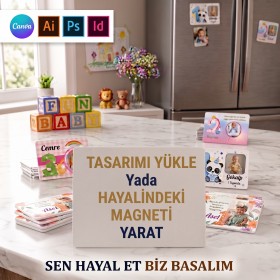 01 - Dikdörtgen Magnet Tasarla