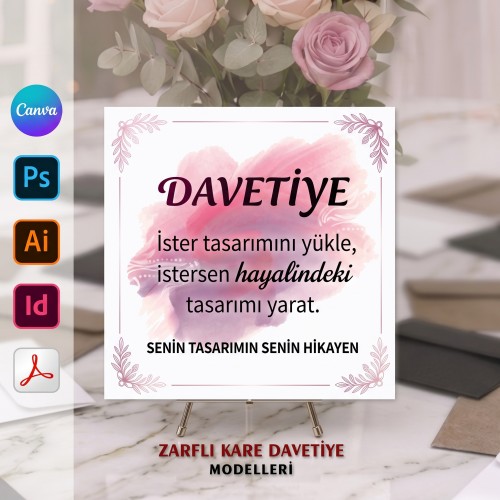 Kendi Tasarımını Yükle ve Bastır | Yapay Zeka, Pdf, Canva Davetiye Baskısı   - Yaren Davetiye