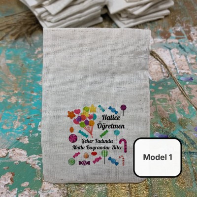 Baskılı Kese 0077 - Bayram Harçlığı Kesesi - Özel Yazılı