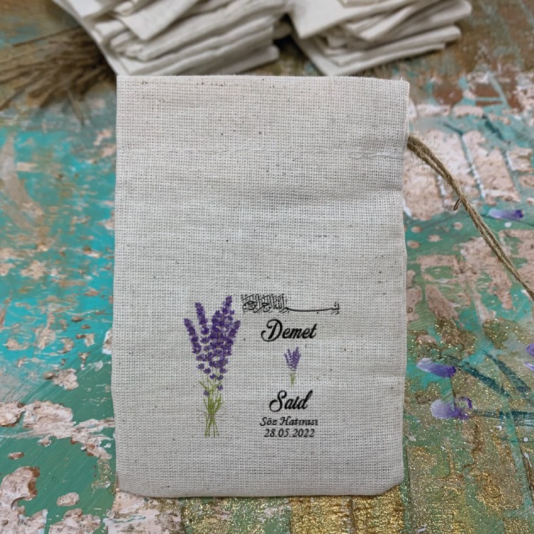 Baskılı Kese 0001 - Lavanta Tasarım Hediyelik Kese