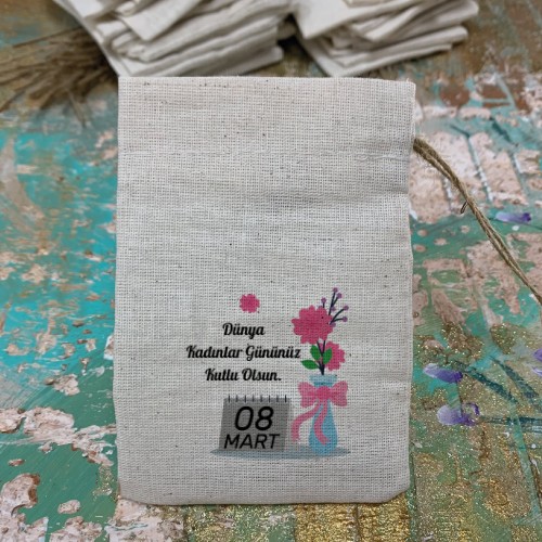 8 Mart Dünya Kadınlar Günü Hediye Kesesi - Yaren Davetiye