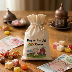 Baskılı Kese 0017 - Kurban Bayramı Harçlığı Hediyelik Kesesi