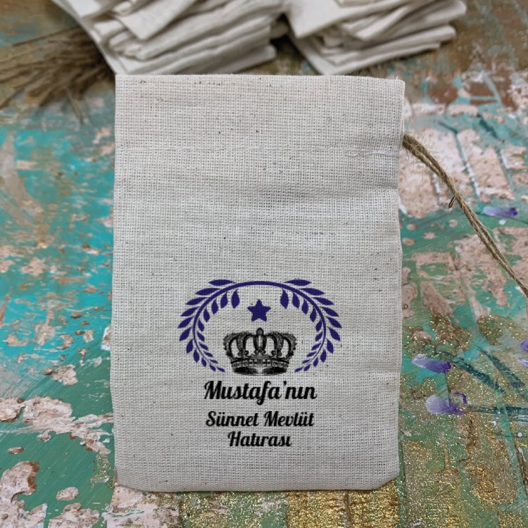 Baskılı Kese 0019 Kral Taçlı Hediyelik Kese