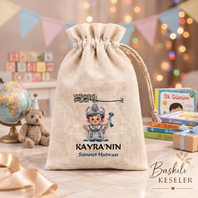 Baskılı Kese 0047 - Sünnet Hatırası Hediyelik Kese