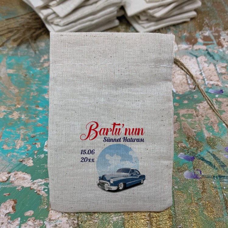 Baskılı Kese 0058 - Sünnet Hatırası Hediyelik Kese