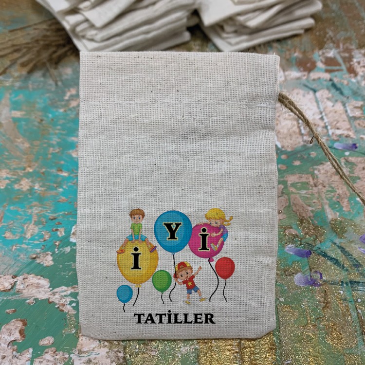 Baskılı Kese 0060 - Karne Hatırası Hediyelik Kese