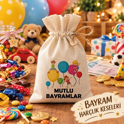 Baskılı Kese 0060 - Bayram Harçlığı Kesesi