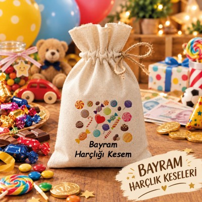 Baskılı Kese 0065 - Bayram Harçlığı Hediyelik Kesesi