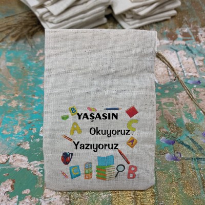 Baskılı Kese 0075 - Okuma Bayramı Hediyelik Kese