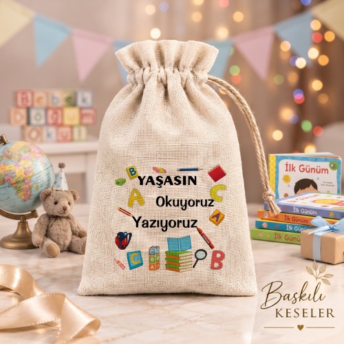 Harçlık Kesesi Okuma Bayramı Hediye Kese - Yaren Davetiye