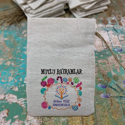 Baskılı Kese 0078 - Logolu Bayramı Harçlığı Hediyelik Kesesi