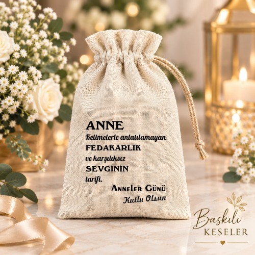 Anneler Günü Hediyeleri Kese Baskısı - Yaren Davetiye