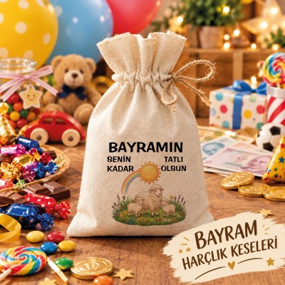 Baskılı Kese 0106 - Kurban Bayramı Harçlığı Hediyelik Kesesi