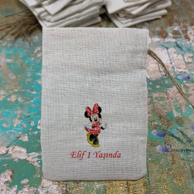 Baskılı Kese 0114 - Minie Mouse Tasarım Hediyelik Kese