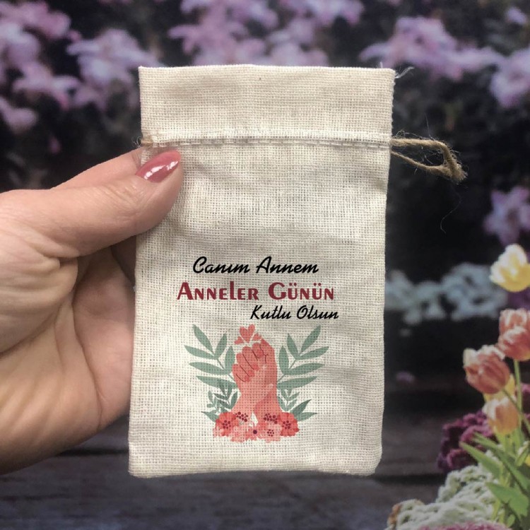 Baskılı Kese 0115 - Anneler Günü Hediyelik Kese