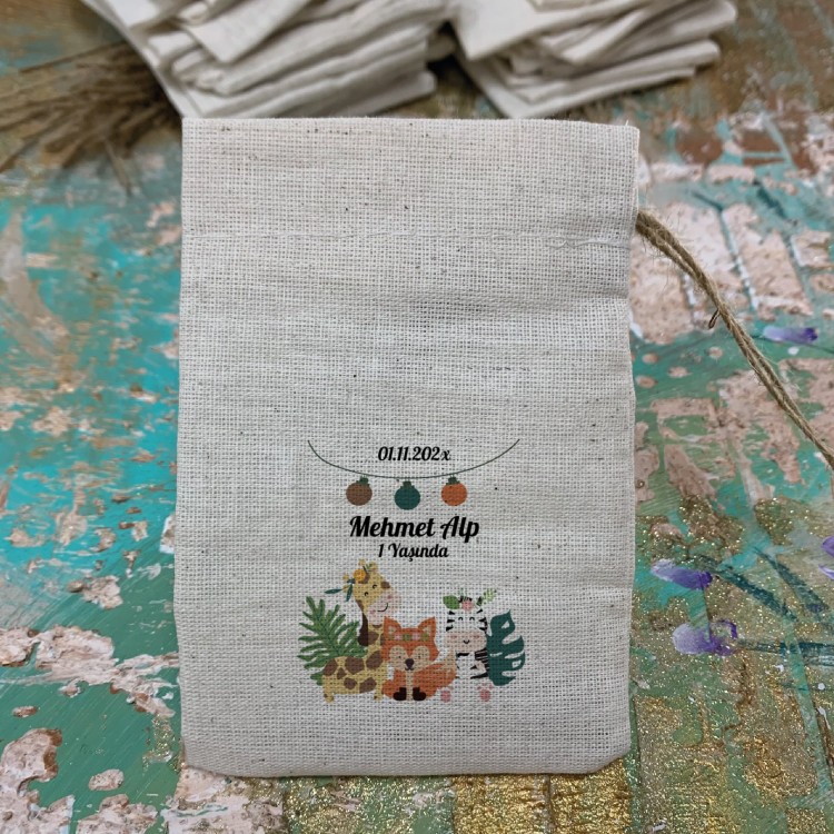 Baskılı Kese 0139 - Safari Tasarı Hediyelik Kese