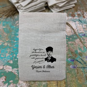 Baskılı Kese 0353 - Atatürk Tasarım Hediyelik Kese