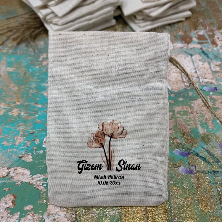 Baskılı Kese 0534 - Söz, Nişan, Nikah Hediyelik Kese