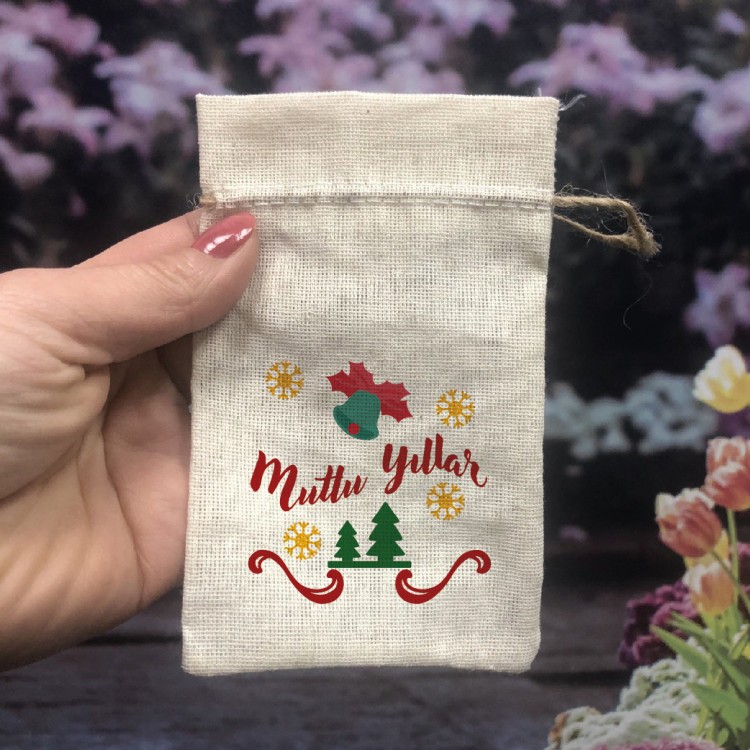 Baskılı Kese 0545 - Yeni Yıl, Yılbaşı Hediyelik Kese