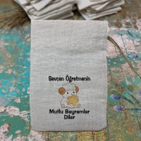 Şeker Bayramı Kesesi Baskılı Kese