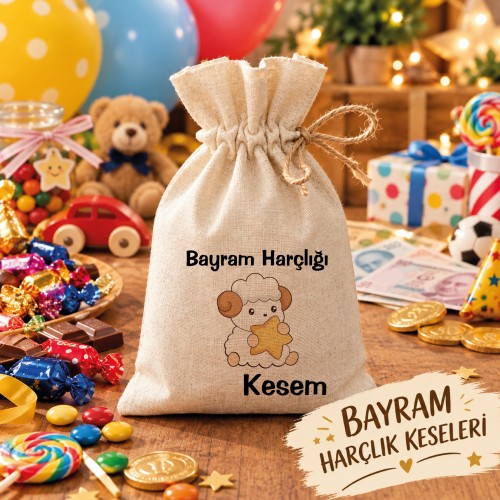 Şeker Bayramı Kesesi Bayram Hediyelik Kese - Yaren Davetiye