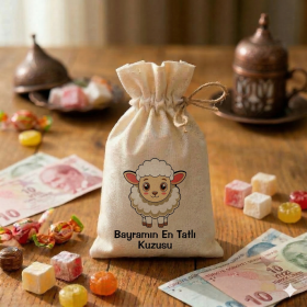 Baskılı Kese 0552 - Kurban Bayramı Hediyelik Harçlık Kesesi