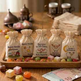 Baskılı Kese 0560 Karışık - Kurban Bayram Harçlığı Hediyelik Kesesi