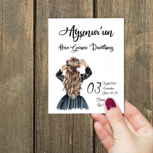 Kına Kartları - Yaren Davetiye