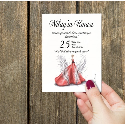 Kına Kartları - Yaren Davetiye