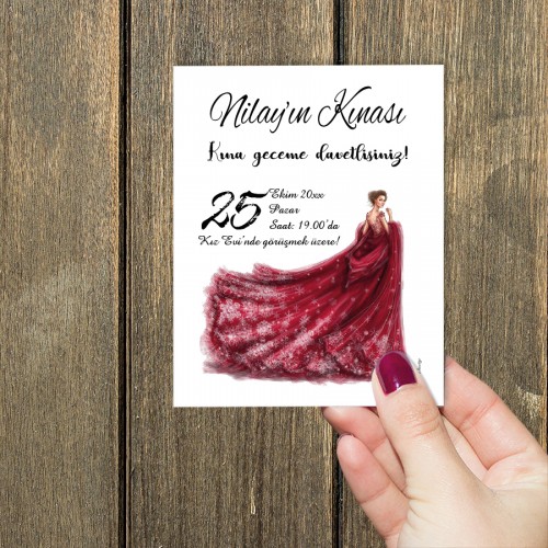 Kına Kartları - Yaren Davetiye