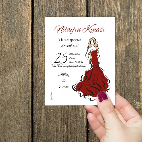 Kına Kartları - Yaren Davetiye
