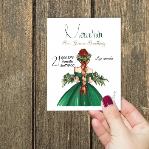 Kına Kartları - Yaren Davetiye