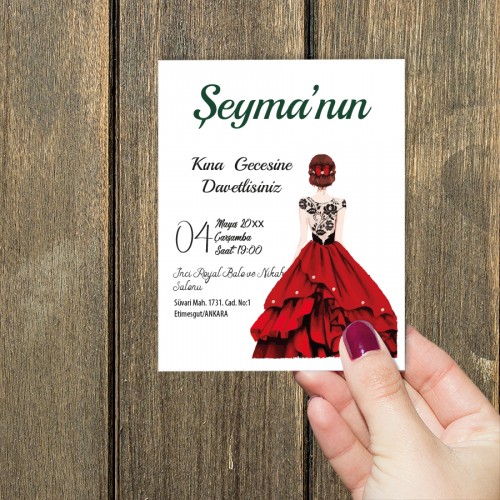 Kına Kartları - Yaren Davetiye