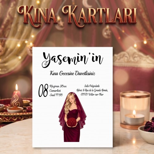 Kına Davetiye Modelleri Kına Kartları - Yaren Davetiye