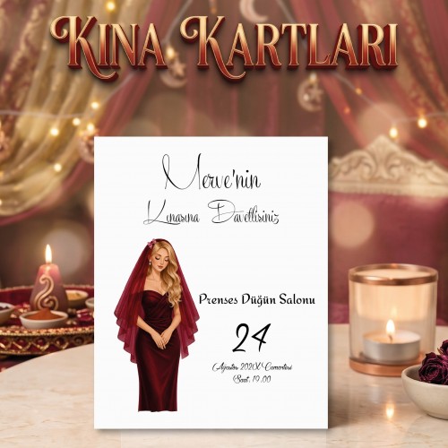 Kına Davetiye Modelleri Kına Kartları - Yaren Davetiye