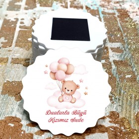 Magnet 0026 - Kız Bebek Ayıcık Temalı