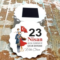Çocuk Bayramı Magnet 23 Nisan Atatürk Tasarım Magnet