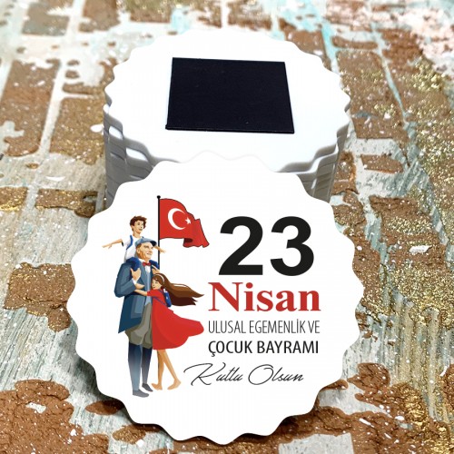 Çocuk Bayramı Magnet 23 Nisan Atatürk Tasarım Magnet