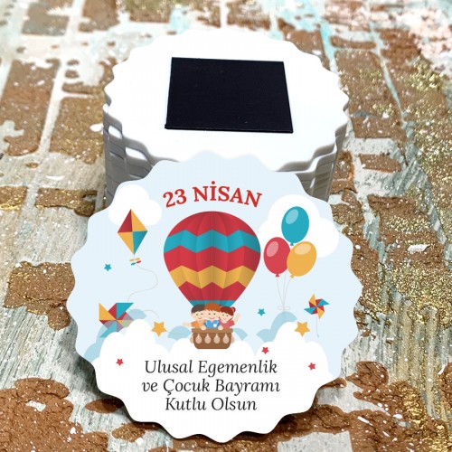Çocuk Bayramı Magnet 23 Nisan Türk Bayrağı Magnet